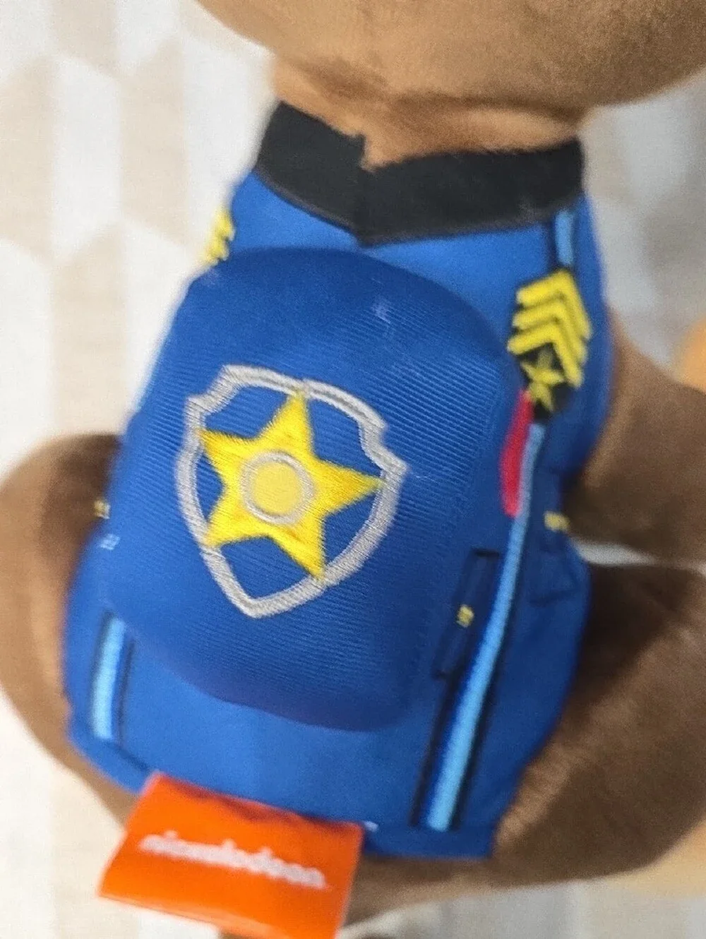 Nickelodeon Brown Plush Pup with Blue Outfit and Pink Paw Pads